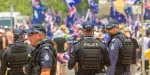 Patrouille à pied de la police australienne